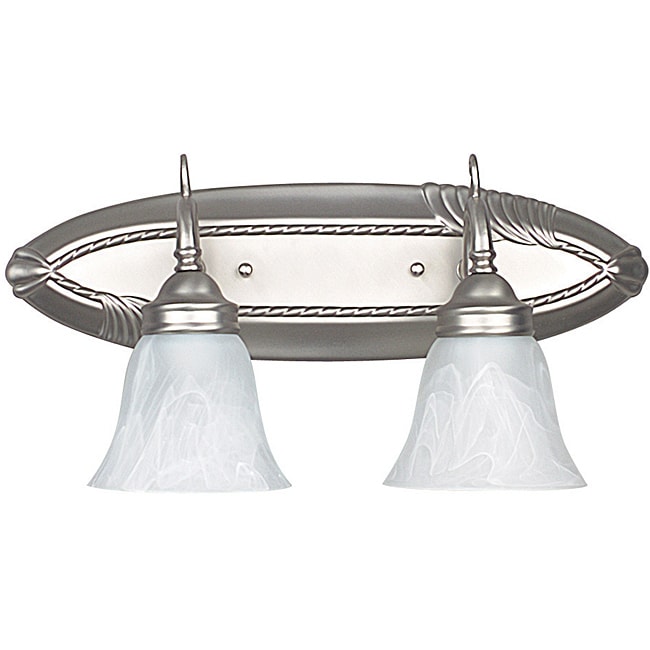 Two Light Satin Nickel Bath Sconce Free Shipping On