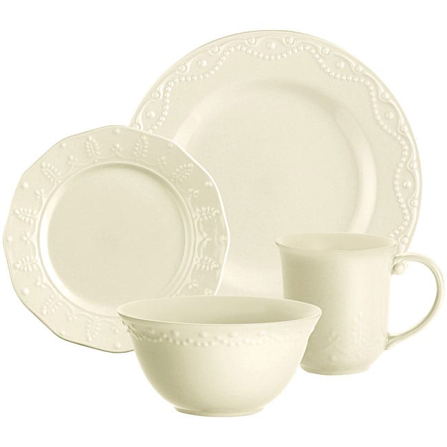 Paula Deen Whitaker Vanilla 16 piece Dinnerware Set