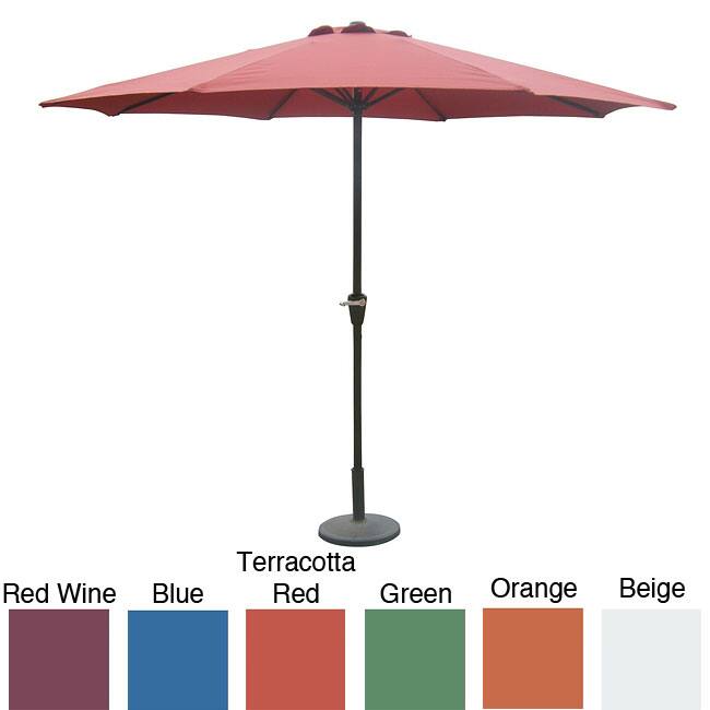 Aluminum Patio Umbrella with Crank (9')