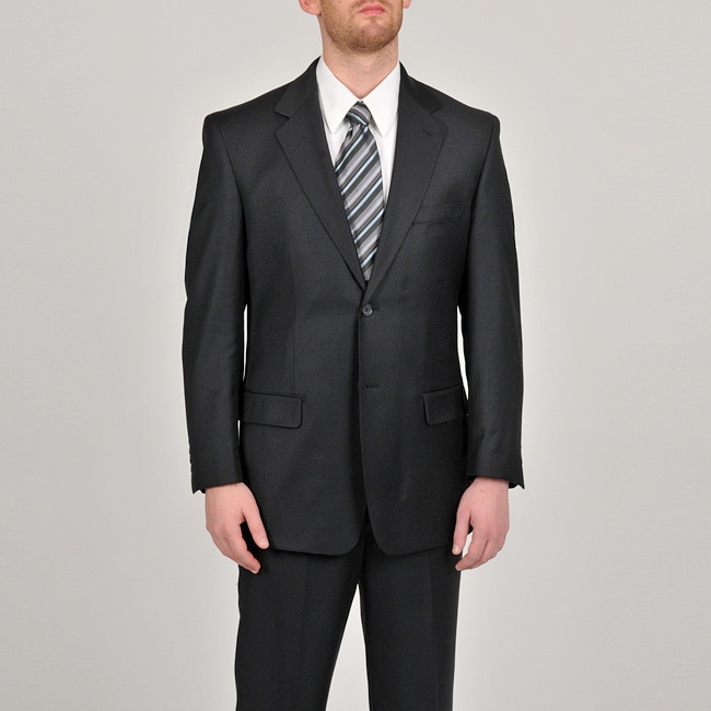 Acquaviva Mens Navy 100 percent Italian Wool Suit 