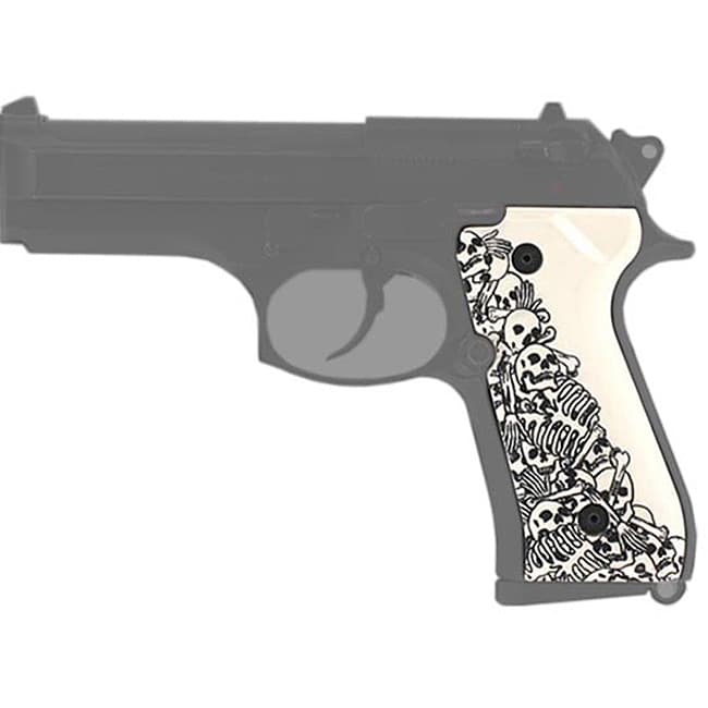 Hogue Engraved Ivy Boneyard Beretta 92 Polymer Grip Panels