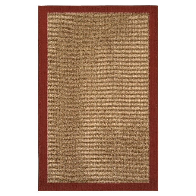 Reed Crimson Red/tan Polyester Rug (18 X 210)