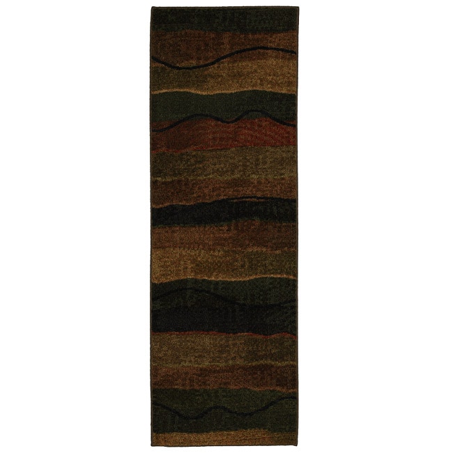 Mohawk Home Brown Sedimental Stripe Runner Rug (2' x 6') Free