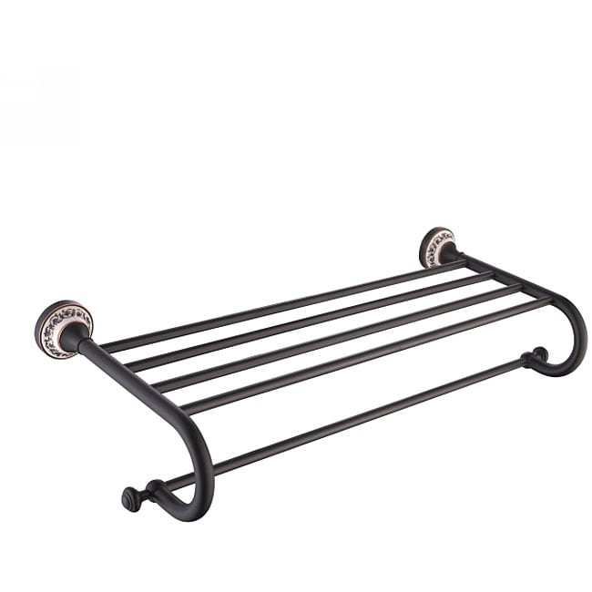 Kraus Apollo Bathroom Accessories   Bath Towel Rack with Towel Bar Oil 