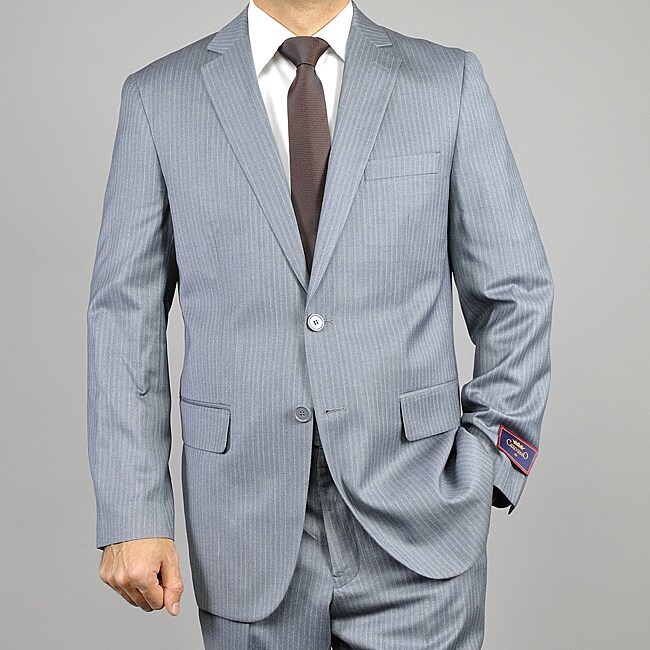 dillards mens 2 piece gray pinstriped suit