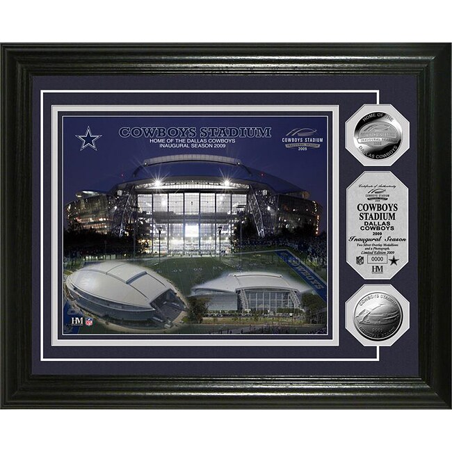 Dallas Cowboys Art Deco Stadium Silver Coin Photo Mint