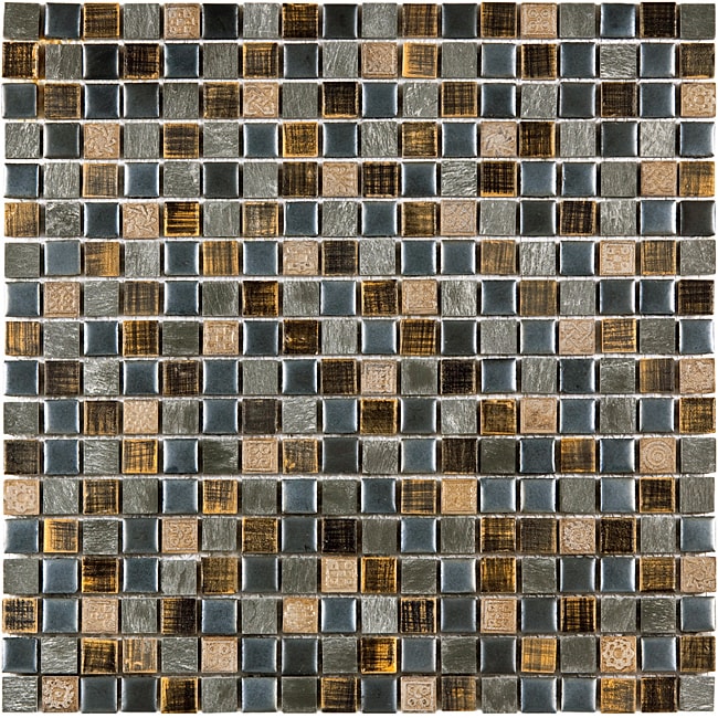 SomerTile Isle Baltica 11.75 inch Porcelain Mosaic Tiles (Pack of 10 