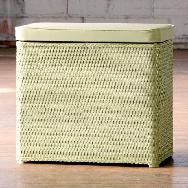 Carter Soft Sage Bench Laundry Hamper Free Shipping Today 14073151