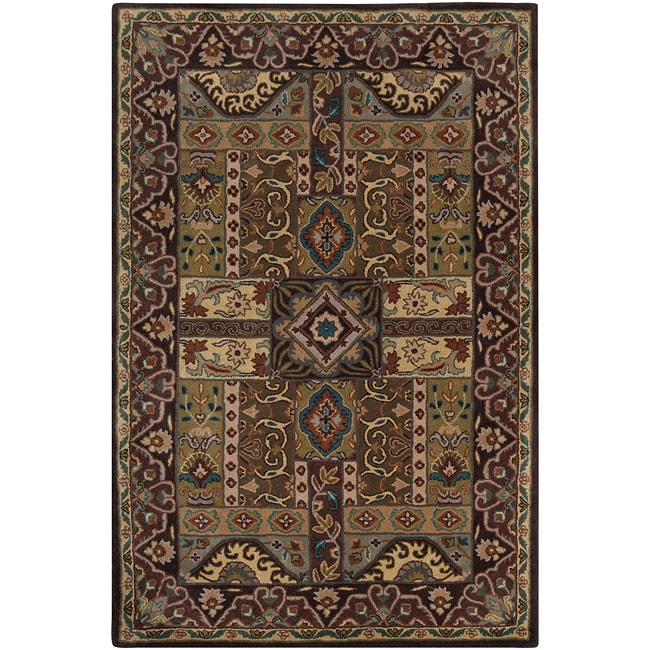 Hand tufted Brown Navi Wool Rug (5 X 8)