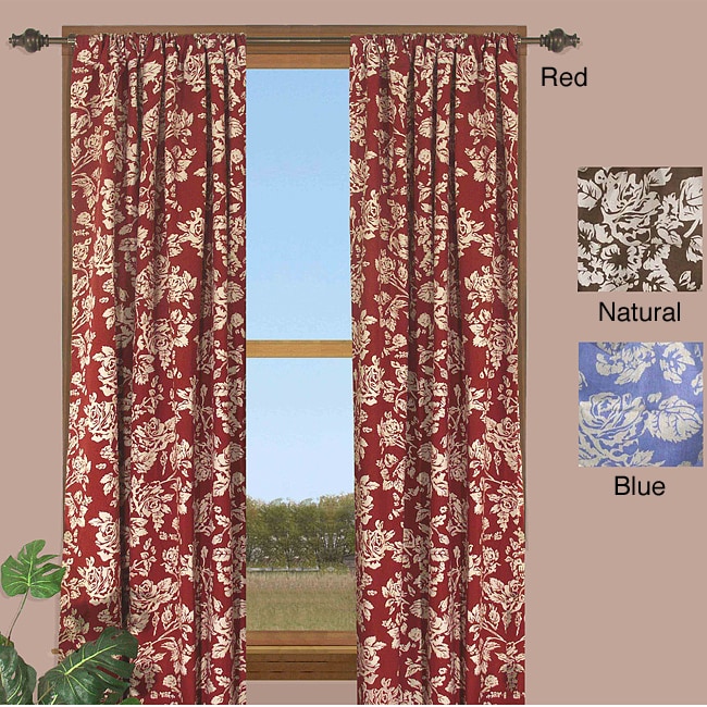 Rose Tree Murray Hill Lined 86 inch Curtain Panel Pair With Tie Backs 