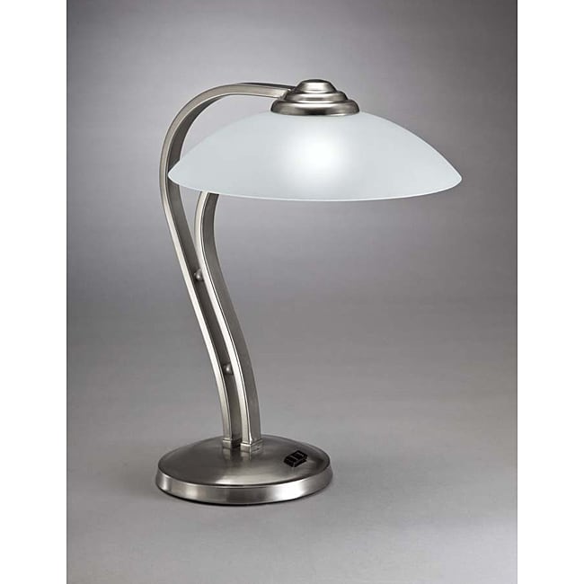 Aztec Lighting Contemporary 1 light Brushed Nickel Desk Lamp 