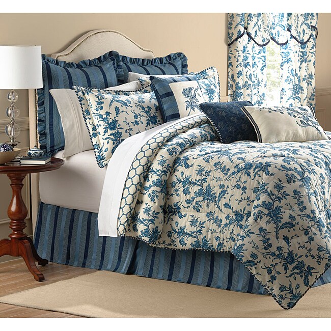 Williamsburg Spring Flowers 9piece Fullsize Comforter Set Free