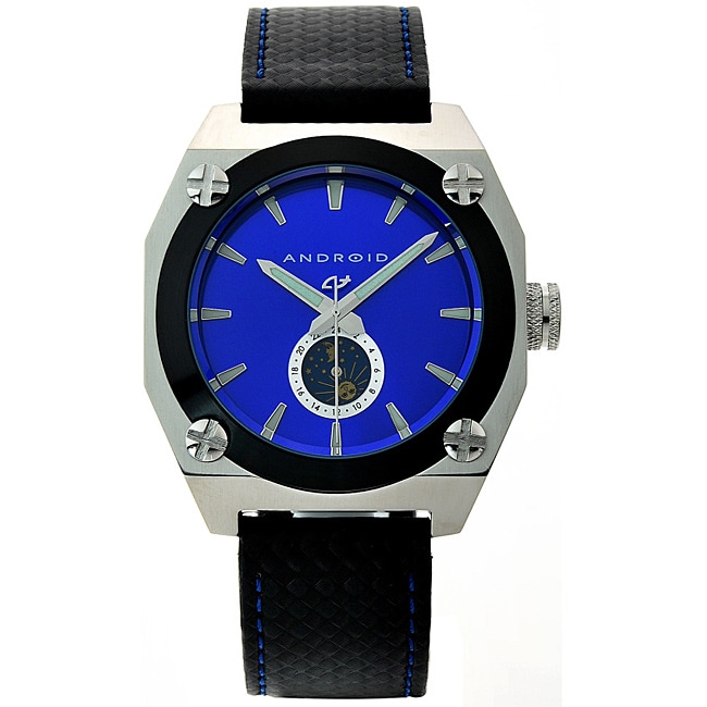 Android Mens Silverjet Sun and Moon Blue Dial Watch  
