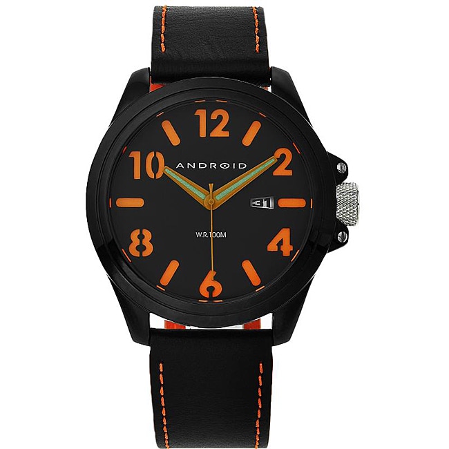 Android Men?s Antiforce Blue Rubber Strap Watch  