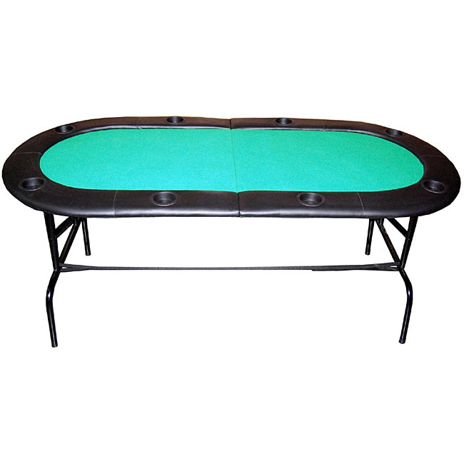 Bi fold 73 inch Green Texas Holdem Poker Table