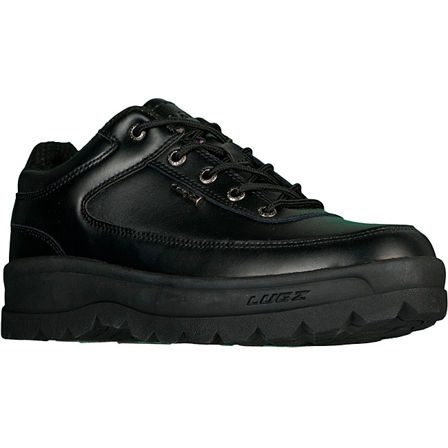 Lugz Mens Cipher II Slip resistant Black Leather Boots 