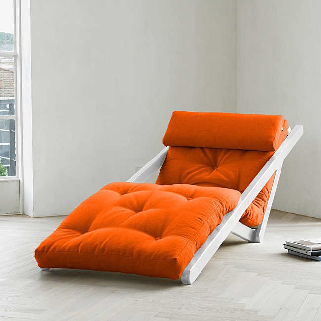 Figo Orange Fresh Futon Sleeper Lounger Free Shipping Today
