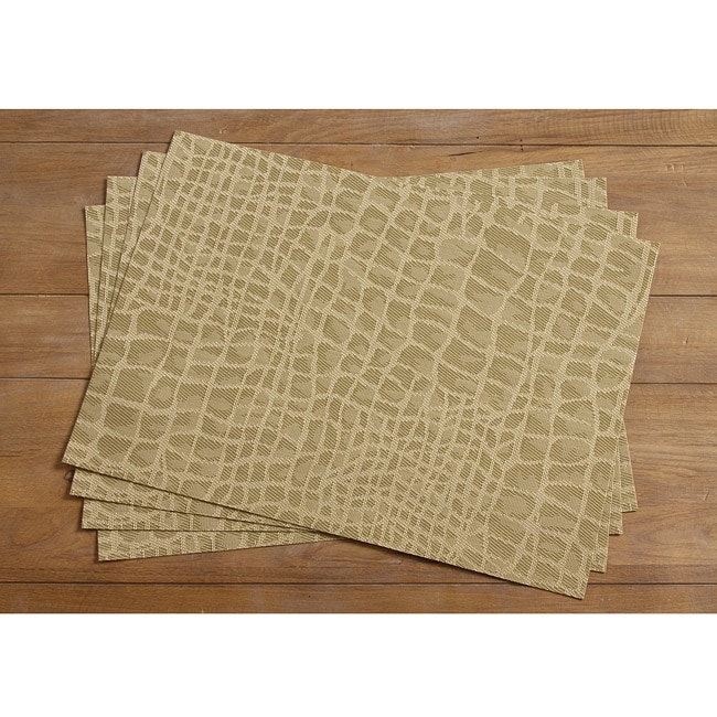 Cambria Sage/ Brown 6 piece Placemat Set  