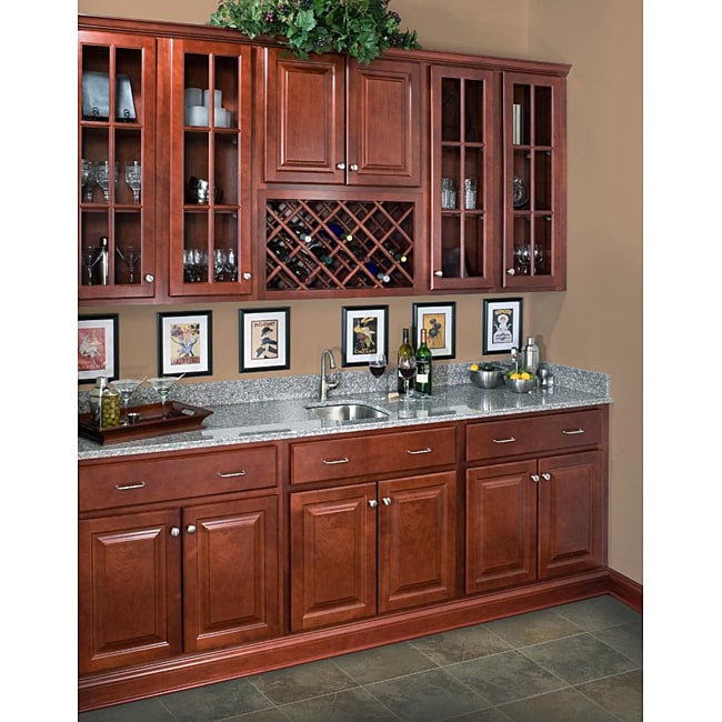Rich Cherry 42-inch Wall Cabinet - Free Shipping Today ...