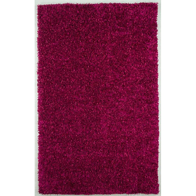 Woven Magenta Shag Area Rug (5 x 7 6)