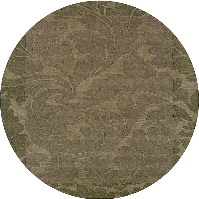 Hand tufted Hesiod Green Rug (8 X 8 Round)