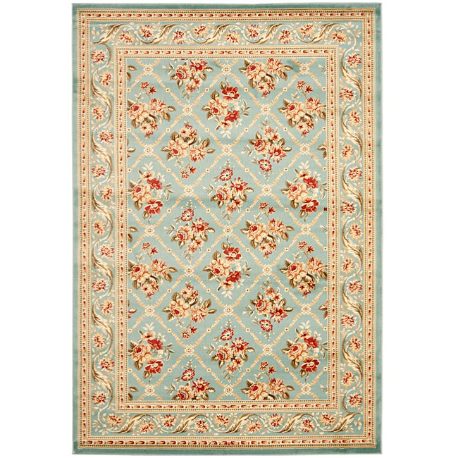 Lyndhurst Floral Trellis Blue Rug (33 X 53)