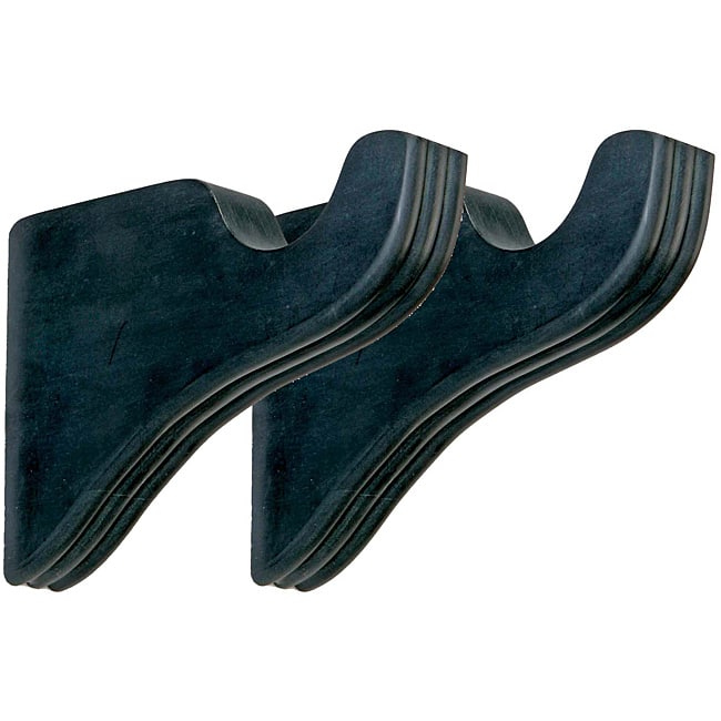 Menagerie Bella Noir Ribbed Curtain Bracket (Set of 2)