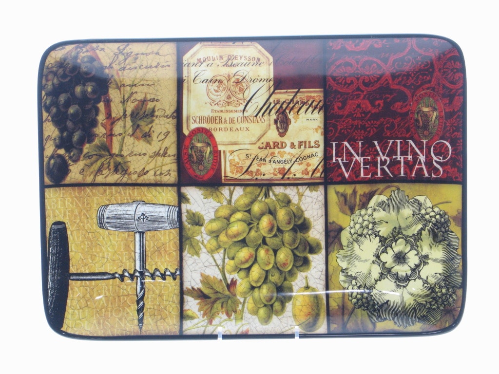 Certified International Vintage Wine Rectangular Platter 