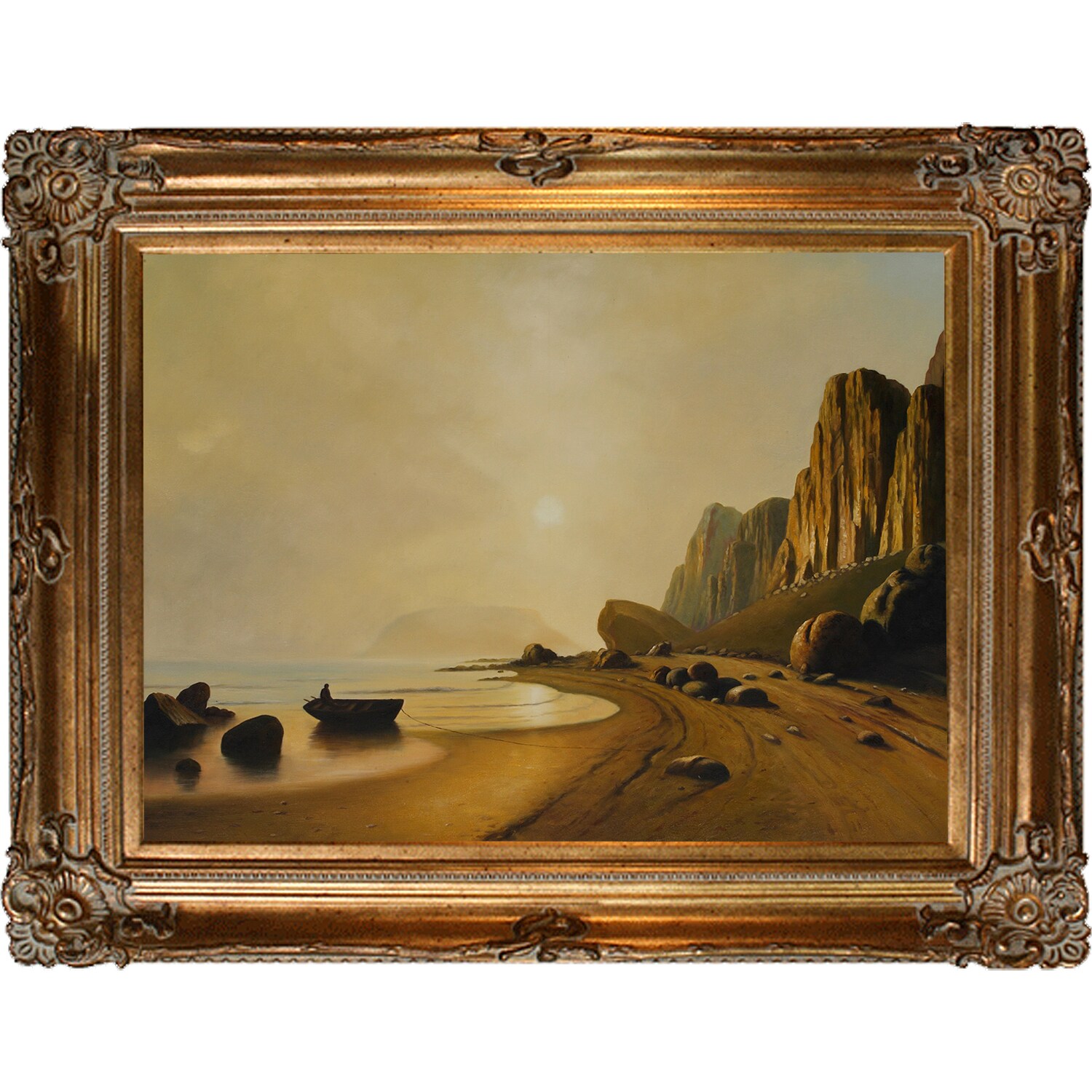 Sunset Calm in the Bay of Fundy Hand painted Canvas Art 