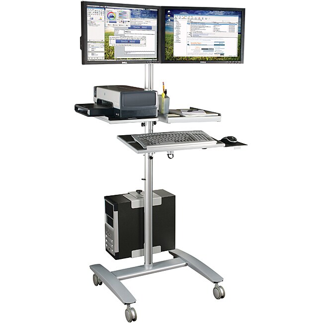 Balt Beta Sit Stand Dual Monitor Workstation