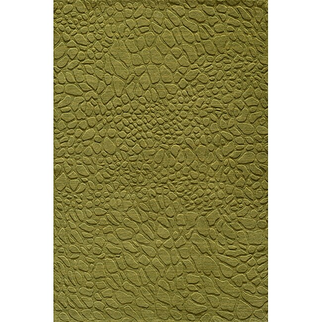Hand loomed Loft Stones Apple Green Wool Rug (96 x 136) Today $979