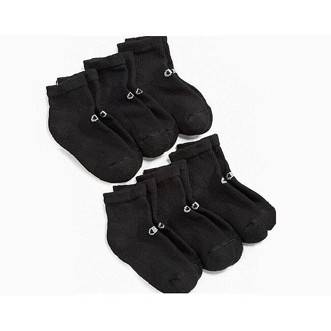 Champion Mens Performance Black Ankle Socks (6 Pair)