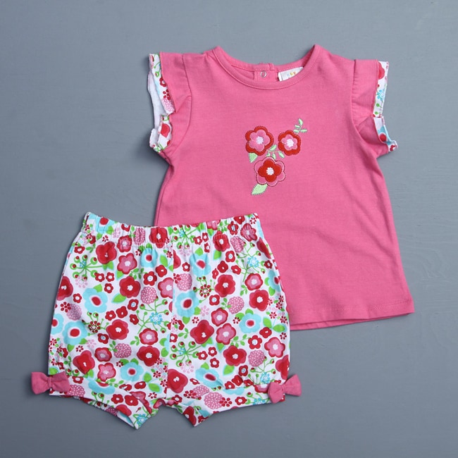 Absorba Toddler Girls Flower Top and Shorts Set Was $17 