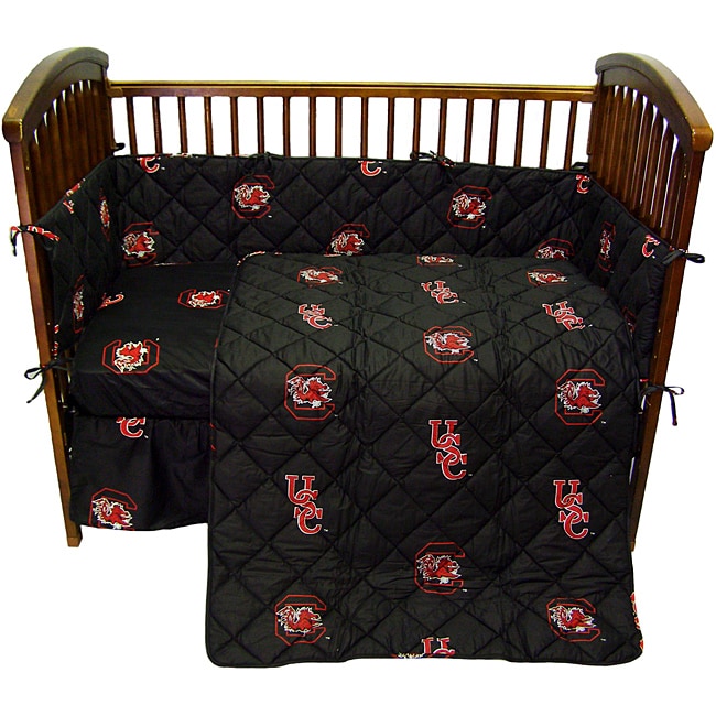South Carolina University Gamecocks 5piece Crib Bedding Set Bed Bath