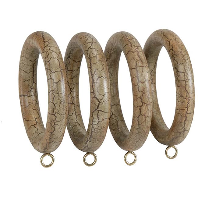 Menagerie Tuscan Crackle Drapery Rings (Set of 4)