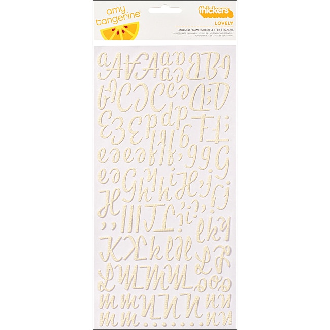   Tangerine Thickers Lovely/ Straw Alphabet Stickers  