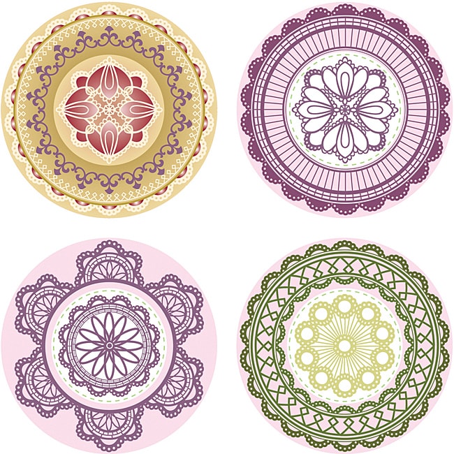 JustRite Grandmass Doilies Stampers Original Stamp 8 Piece Set 