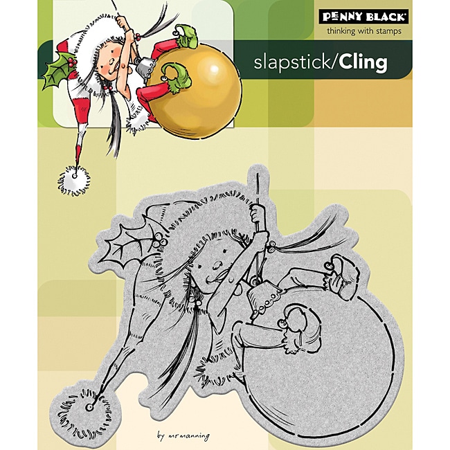 Penny Black Little Elf Mim Cling Rubber Stamp (RedIncludes One (1) clear stampMaterials RubberDimensions 4.75 inches high x 4.75 inches wide )