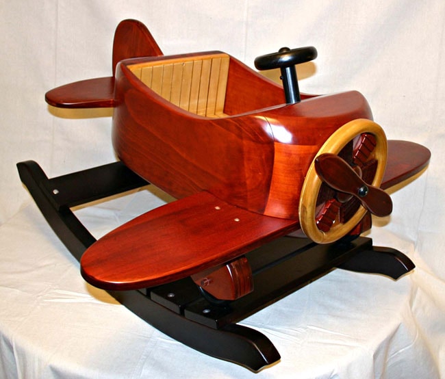 Premium Wood Airplane Rocking Chair - Free Shipping Today ...