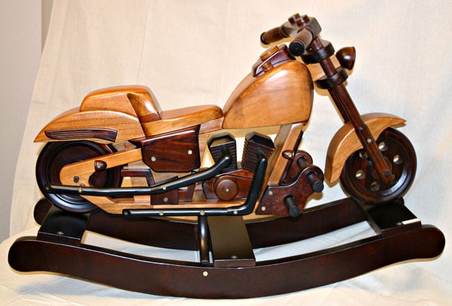 Premium Wood Motorcycle Rocker  