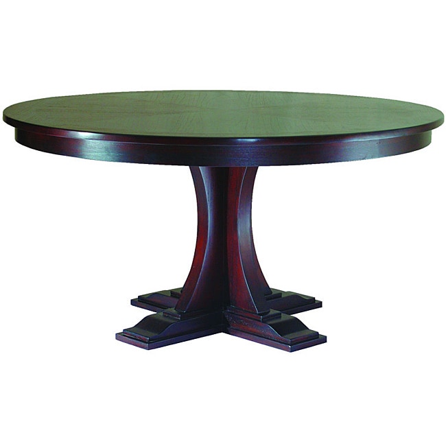 Hudson 60 inch Mocha X base Round Dining Table  