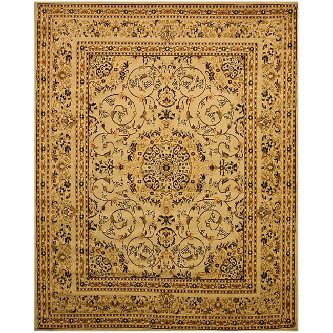 Beige Traditional Oriental Esfahan Rug - 5'3" x 7'3"