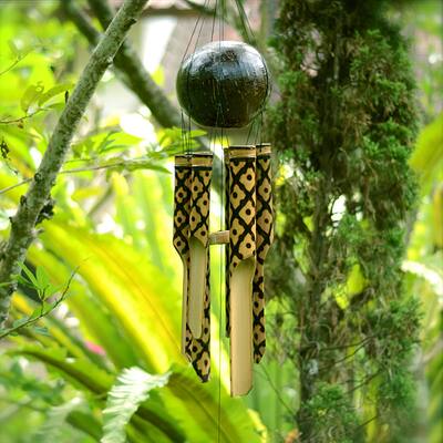 Checkered Burnt Bamboo Chime (Indonesia)