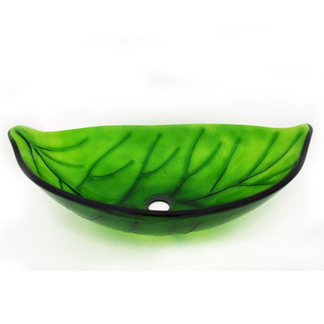 Glass Leaf shaped Sink Bowl