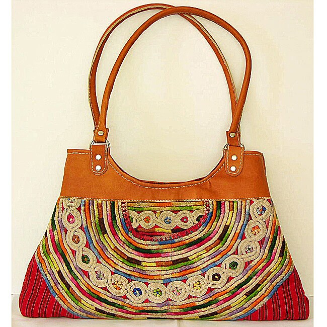 Shop Mayan Huipil and Leather Purse (Guatemala) - Free Shipping Today ...