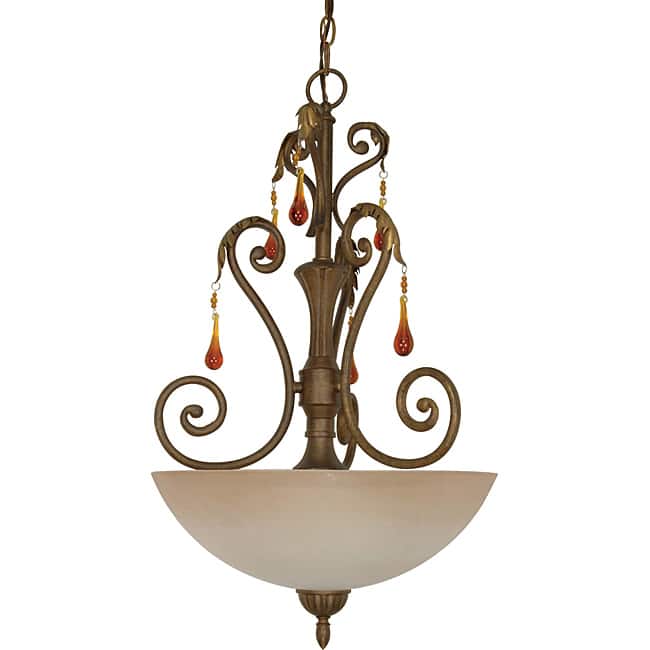 Nuvo Lighting 'Cortina' Dune Gold 3-light Pendant