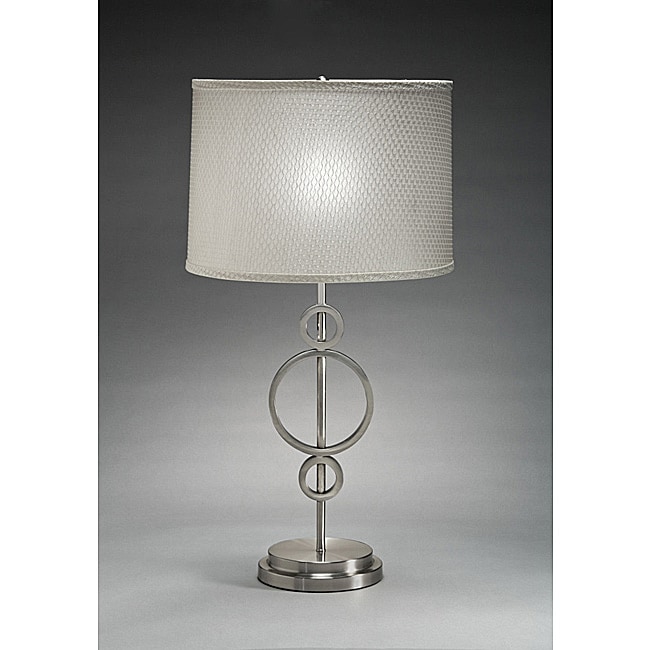 Aztec Lighting Contemporary 1-light Table Lamp in Brushed Nickel - Free