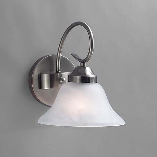 Transitional Brushed Nickel 1-light Bath Light Fixture