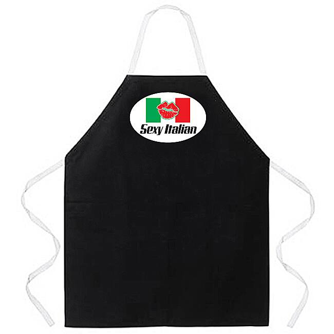 'Sexy Italian' Apron-Black