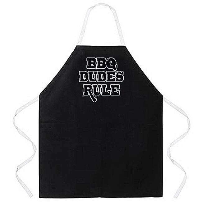 'BBQ Dudes Rule' Apron-Black